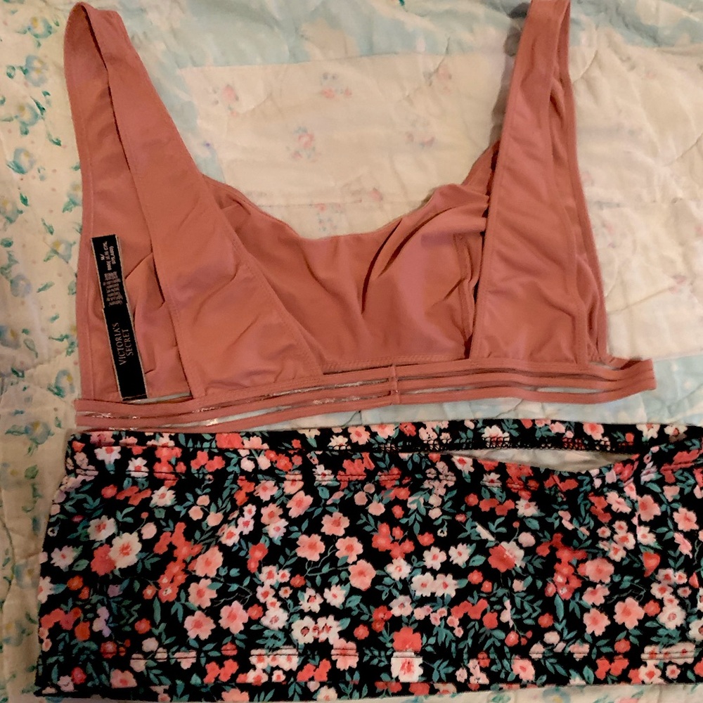 Bundle of Victoria’s Secret Bralettes.One blush bralette. One strapless floral!